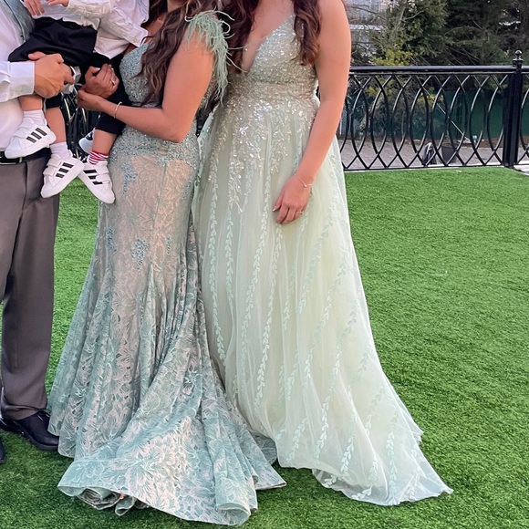 Mac Duggal sage gown - Picture 3 of 3